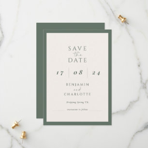 Save The Date Retro Simple Typo Script Wedding enregistrer la da