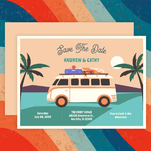 Save The Date Retro van mariage