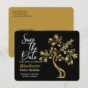 Save The Date Réunion de famille Enregistrez la date Arbre doré 