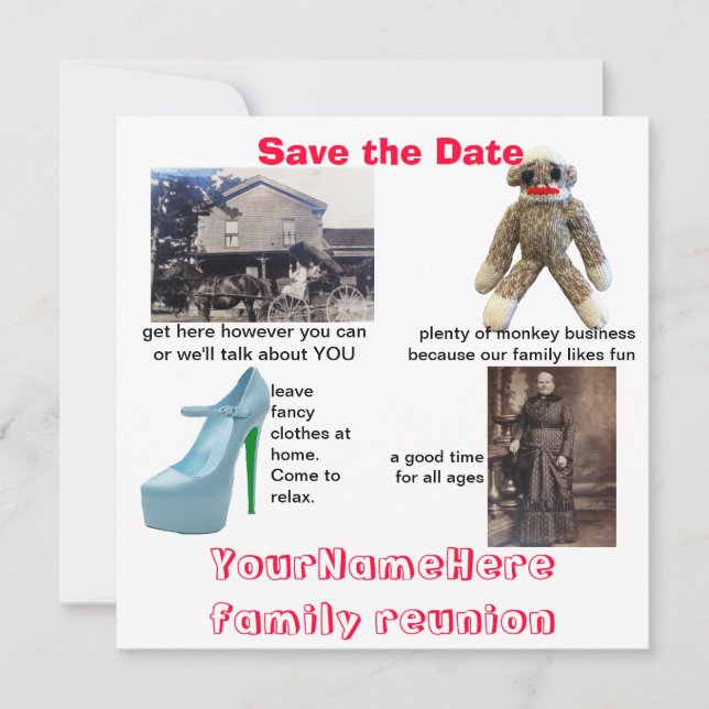 Save The Date Réunion de famille fantasque (Devant)