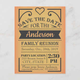 Save the Date reunion design Announcement Postcard