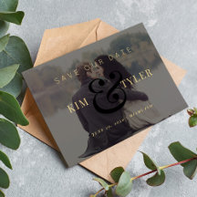 Revêtement de photo moderne mariage d'or noir