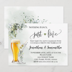 Save The Date Rien de fantaisie Juste Amour Verdure Elopement In