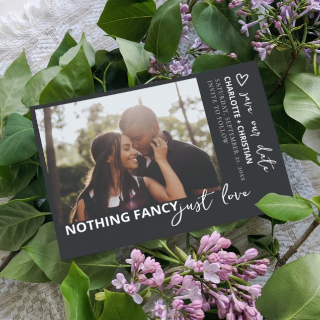 Save The Date Rien De fantaisiste Juste Amour Minimaliste (Nothing Fancy Just Love Minimalist Wedding Save the date from Ricaso. Wedding collection)