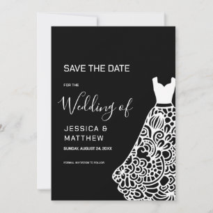 Save The Date Robe Mariage en dentelle blanche