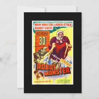 Save The Date Robot Monster Halloween Horreur Sci Fi Ape Extérie