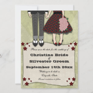 Save The Date Rockabilly Mariage, 5.5x7.5 enregistrer la date