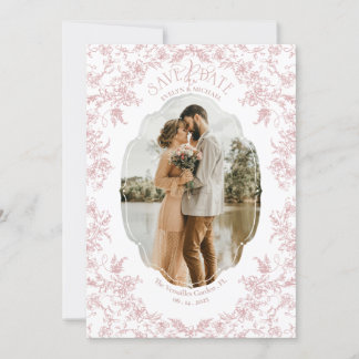 Save The Date Romance Floral Chinoiserie Classique Amour Rose Ma