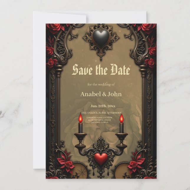 Save The Date Romance gothique : Passion cachée. (Devant)