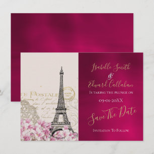 Save The Date Romantique Bourgogne Paris Au Printemps