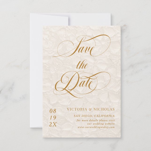 Save The Date Romantique floral (Devant)