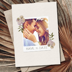 Save The Date Romantique Floral Photo Mariage Enregistrer La Dat