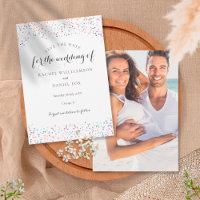 Romantique Rainbow Confetti Photo