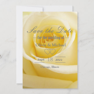 Save The Date Rose blanche