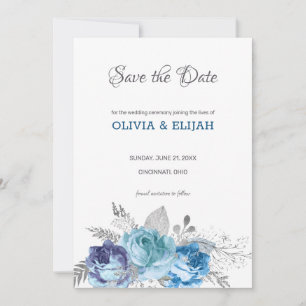 Save The Date Rose bleu