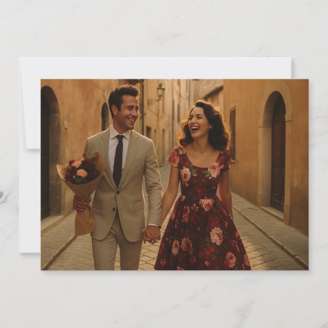 Save The Date Rose bourguignon et roux (Devant)