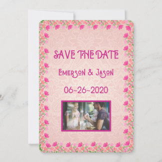 Save The Date Rose et Pêche #2
