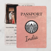 Rose Gold India Passeport Enregistrer La Date
