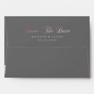 Save the Date Rose Gold    Personalized Envelope