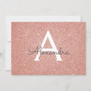 Save The Date Rose Gold Sparkle Parties scintillant Sweet 16 Enr