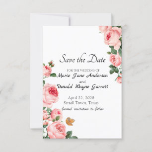 Save The Date Rose rose pâle