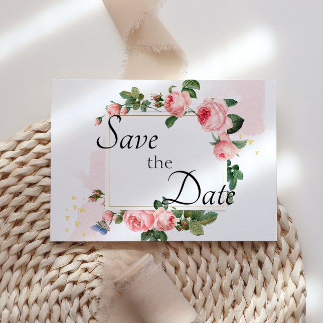 Save The Date Rose Rose Pâle qui Rougit (Créateur téléchargé)
