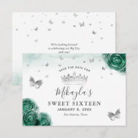 Roses Argent et Vert Elégantes