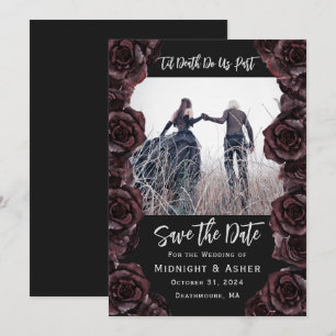 Save The Date Roses gothiques jusqu'à la mort Faisons-nous parti