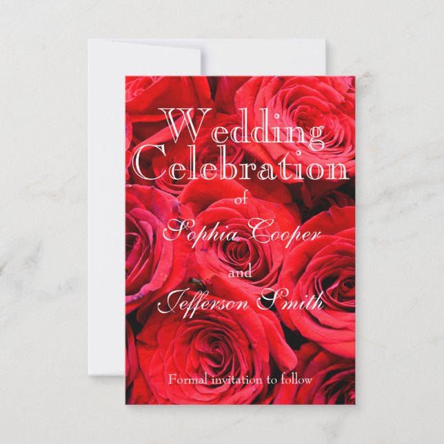 Save The Date Roses rouges (Devant)