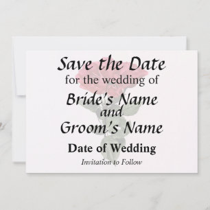 Save The Date Roses Rouges et Feuilles