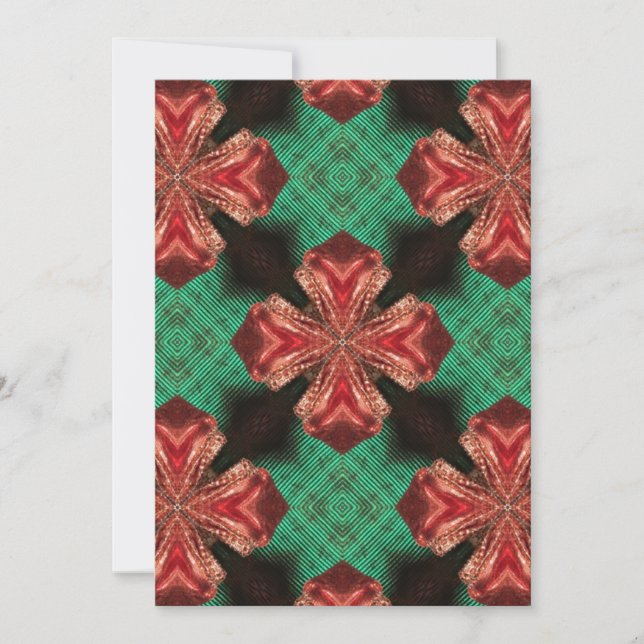 Save The Date Rouge Satin Bow Green Crisscross conception de rub (Devant)