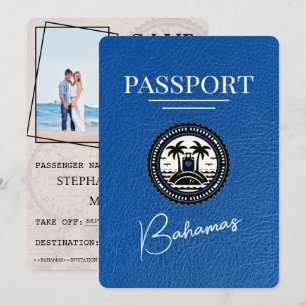 Save The Date Royal Blue Bahamas Passport Enregistrer La Date