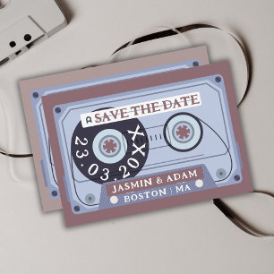 Save The Date Ruban Cassette Violet Rétro Épargnez la Date