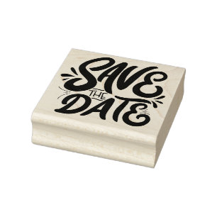 Save the Date Rubber Stamp