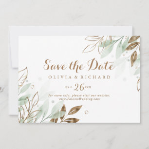Save The Date Russe Eucalyptus or moderne Mariage de calligraphi