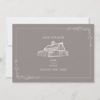 Rustic Barn Mariage Amethyst Grey Enregistrer La D