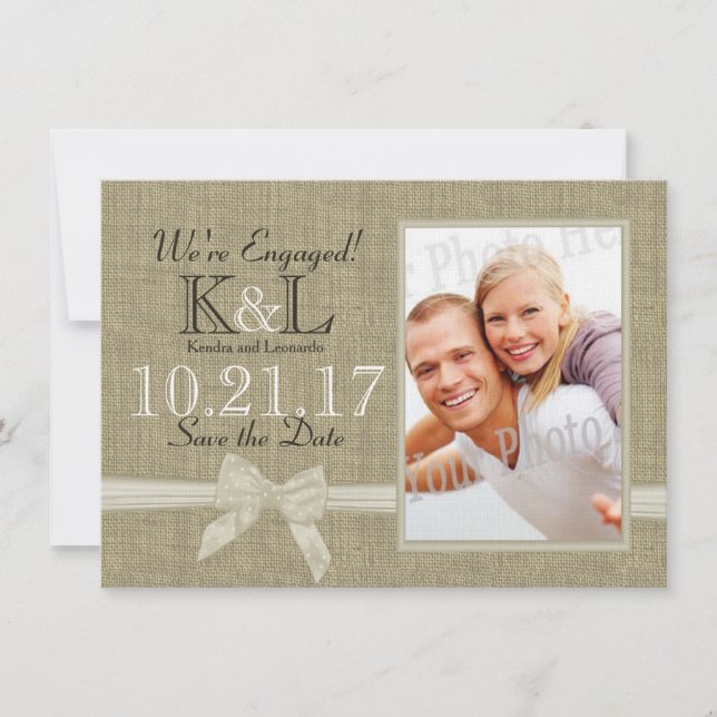 Save The Date Rustic Country Photo Enregistrer la date (Devant)