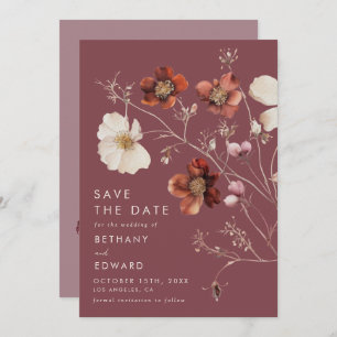 Save The Date Rustic Fall Floral Mariage