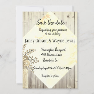 Save The Date Rustic Floral Wedding