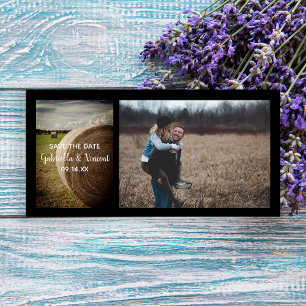 Save The Date Rustic Hay Bales ferme mariage Enregistrer la date