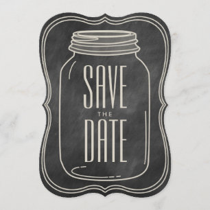 Save The Date RUSTIC MASON JAR   Ardoise réservez la date