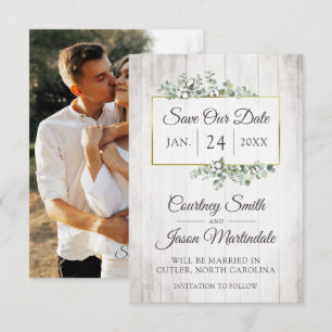 Save The Date Rustic Southern Cotton Wedding Card