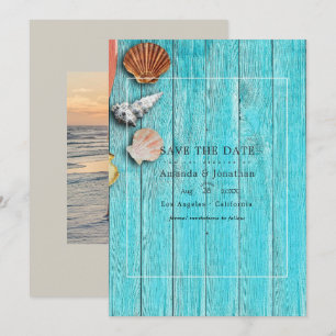 Save The Date Rustic Summer Beach Wedding Enregistrer La Date