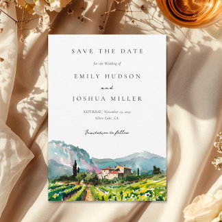 Save The Date Rustic Winery Mariage paysage