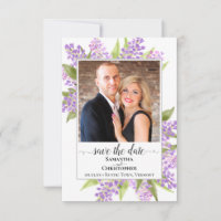 Rustique Aquarelle Lilacs & Photo Mariage simple