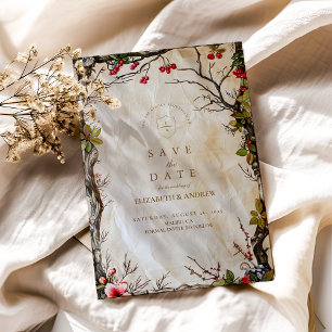 Save The Date Rustique Berry Mariage d'automne