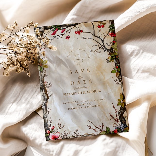 Save The Date Rustique Berry Mariage d'automne (Créateur téléchargé)