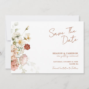 Save The Date Rustique Boho Floral Garden Mariage