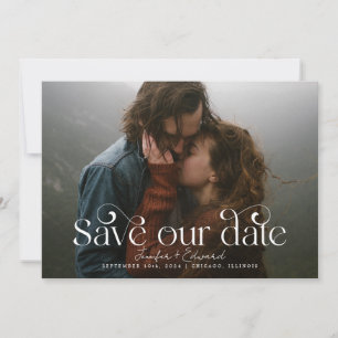 Save The Date Rustique Swirl Code QR Photo