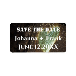 Save The Date  Rusty Heart Label